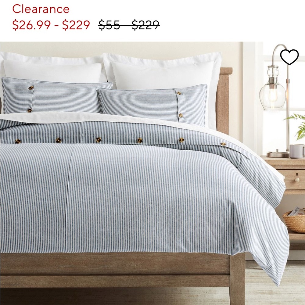 Pottery Barn Wheaton striped duvet